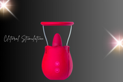 "BlissBloom Rose Tongue & Suction Vibrator – Dual-Action Clitoral Stimulator"