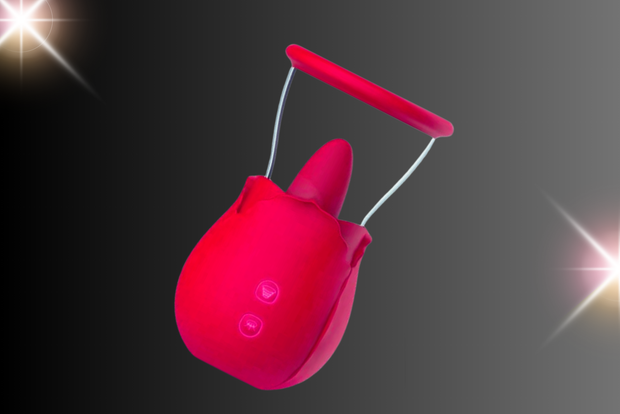 "BlissBloom Rose Tongue & Suction Vibrator – Dual-Action Clitoral Stimulator"