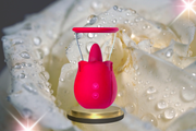 "BlissBloom Rose Tongue & Suction Vibrator – Dual-Action Clitoral Stimulator"