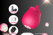 "BlissBloom Rose Tongue & Suction Vibrator – Dual-Action Clitoral Stimulator"