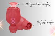 "Bliss Bloom 2-in-1 Rose Vibrator – Clitoral Sucker & Tongue Stimulator"